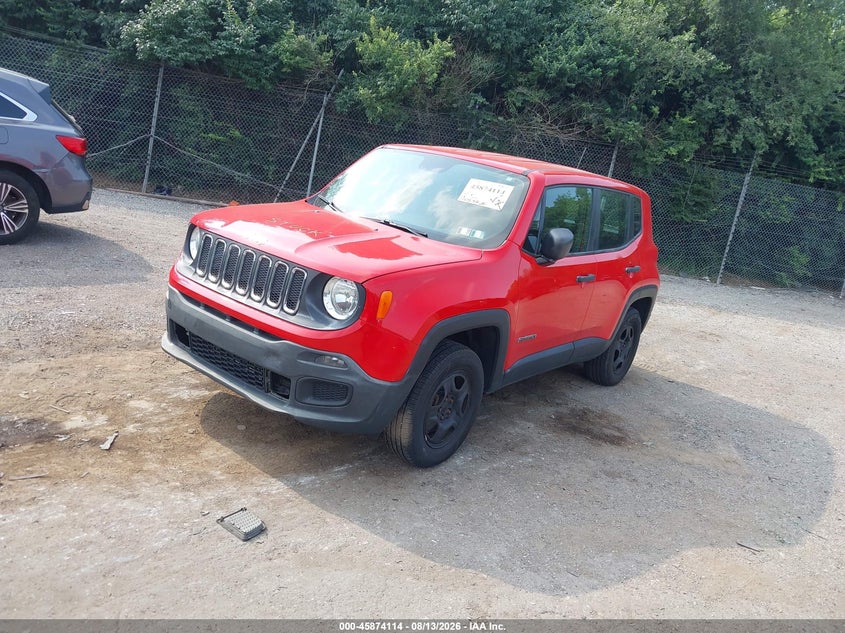 2016 Jeep Renegade VIN ZACCJBAW8GPE38259 IAAI salvage auction — NORMAL WEAR, Clear (Pennsylvania), sold $2,425 on 2026-08-21 (photo 2)