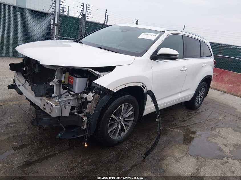 2017 Toyota Highlander VIN 5TDJZRFH6HS390056 IAAI salvage auction — FRONT END, Salvage - Greater Than 75% (Maryland), sold $8,500 on 2026-08-22 (photo 2)