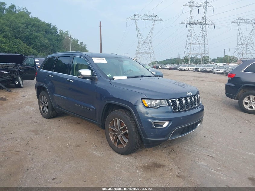 2019 Jeep Grand cherokee VIN 1C4RJFBGXKC727181 IAAI salvage auction — UNKNOWN, Wait Title, sold $4,050 on 2026-08-19 (photo 1)