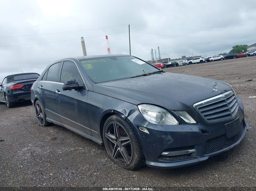 2013 Mercedes-benz E-klasse VIN WDDHF8JB9DA718930 IAAI salvage auction — NORMAL WEAR, Clear (Indiana), sold $525 on 2026-08-19 (photo 1)