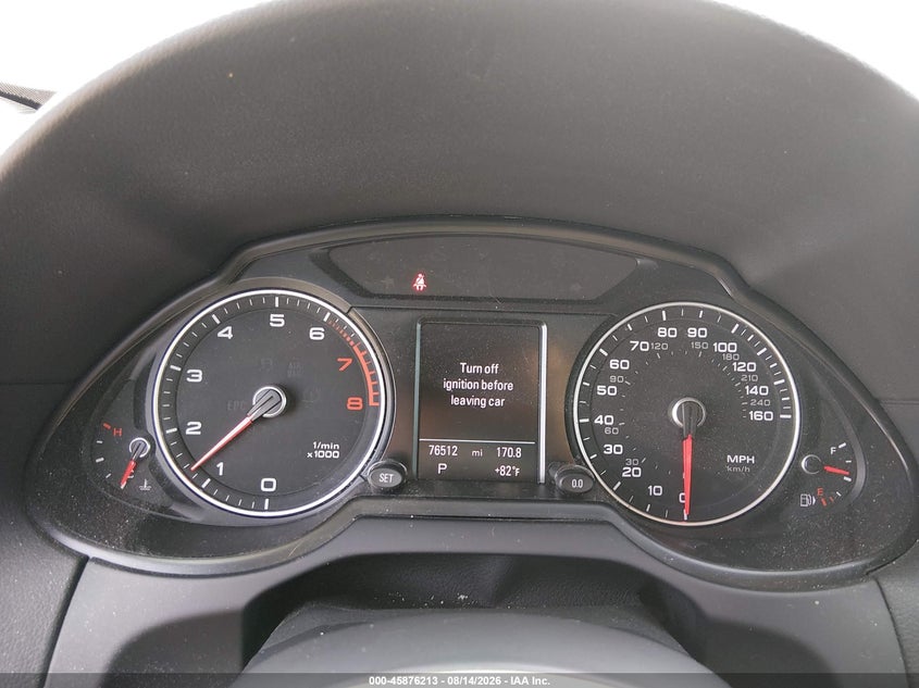 2016 Audi Q5 VIN WA1L2AFP1GA130272 IAAI salvage auction — SIDE, Bill Of Sale (Washington), sold $5,100 on 2026-08-27 (photo 7)