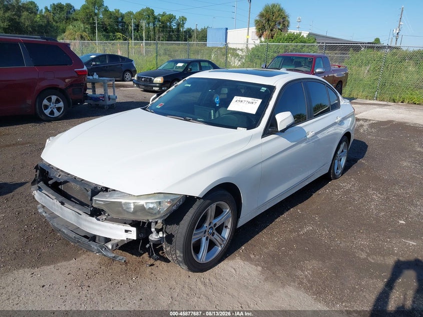 2014 BMW 3er VIN WBA3B5G57ENS08762 IAAI salvage auction — FRONT END, Clear (Florida), sold $425 on 2026-08-19 (photo 2)