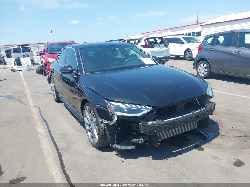 2021 Audi A4 VIN WAUEAAF48MN001910 — IAAI salvage auction photo