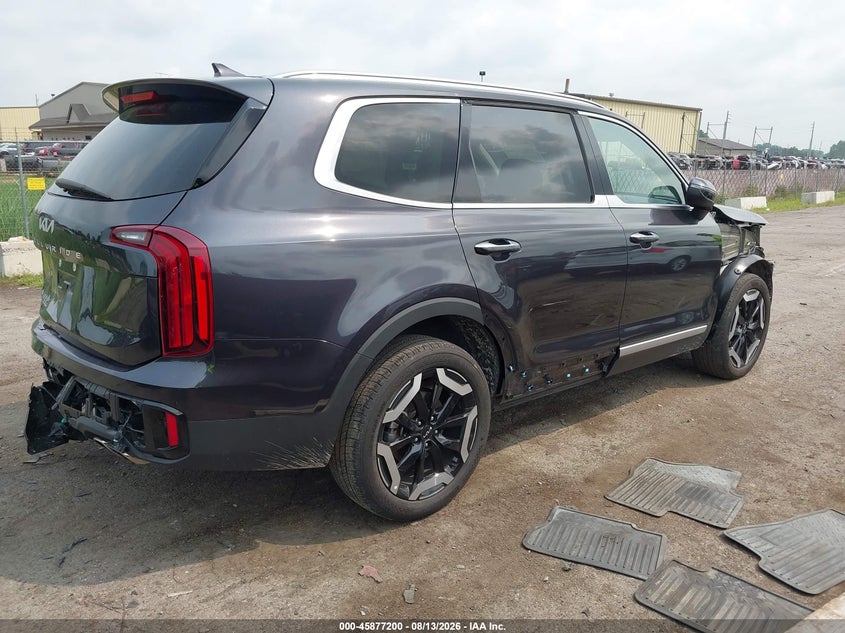 2025 Kia Telluride VIN 5XYP64GC3SG703254 IAAI salvage auction — FRONT & REAR, Salvage Title, sold $12,400 on 2026-09-03 (photo 4)