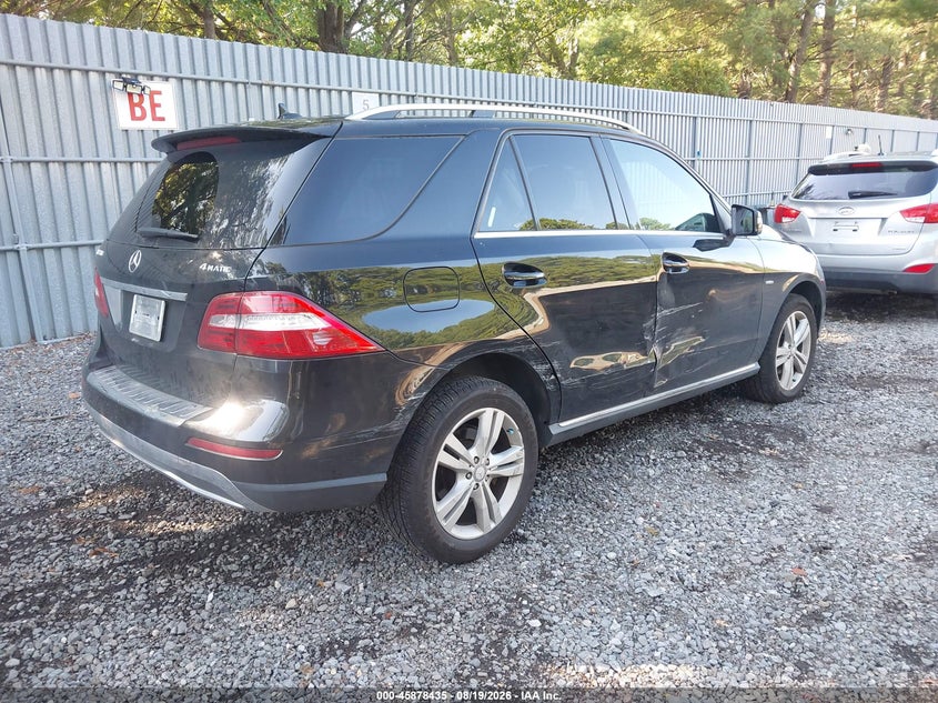 2012 Mercedes-benz M-klasse VIN 4JGDA5HB9CA010053 IAAI salvage auction — RIGHT SIDE, Salvage (New Jersey), sold $3,825 on 2026-09-04 (photo 4)