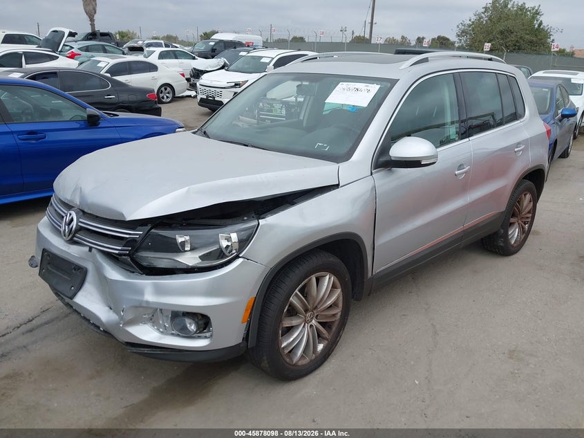 2014 Volkswagen Tiguan VIN WVGAV3AX7EW591723 IAAI salvage auction — UNKNOWN, Clear - Dealer Only (California), sold $2,000 on 2026-08-19 (photo 2)