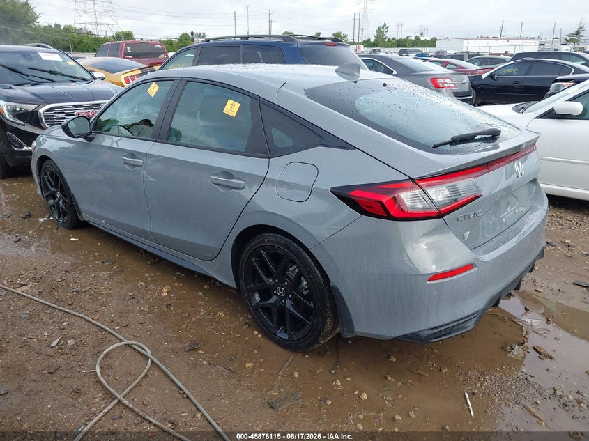 2025 Honda Civic VIN 19XFL2H82SE023877 IAAI salvage auction — WATER/FLOOD, Salvage (Ohio), sold $7,600 on 2026-08-22 (photo 3)