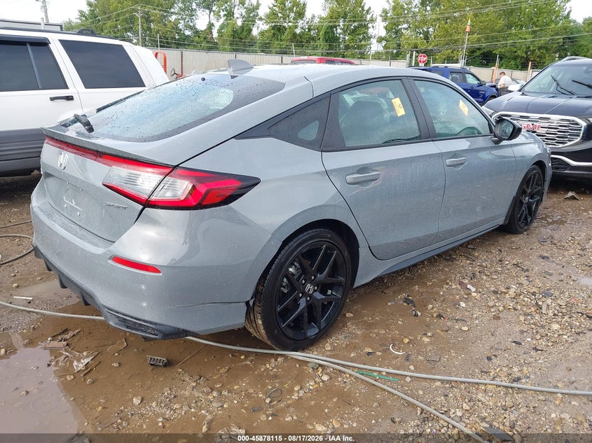 2025 Honda Civic VIN 19XFL2H82SE023877 IAAI salvage auction — WATER/FLOOD, Salvage (Ohio), sold $7,600 on 2026-08-22 (photo 4)
