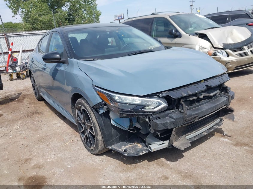 2025 Nissan Sentra VIN 3N1AB8DV8SY259916 IAAI salvage auction — FRONT END, Wait Title, sold $15,100 on 2026-08-19 (photo 1)