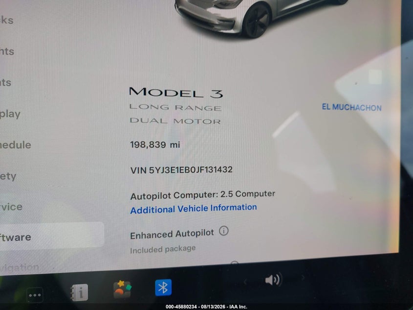 2018 Tesla Model 3 VIN 5YJ3E1EB0JF131432 IAAI salvage auction — NORMAL WEAR, Clear - Dealer Only (California), sold $3,450 on 2026-08-22 (photo 7)