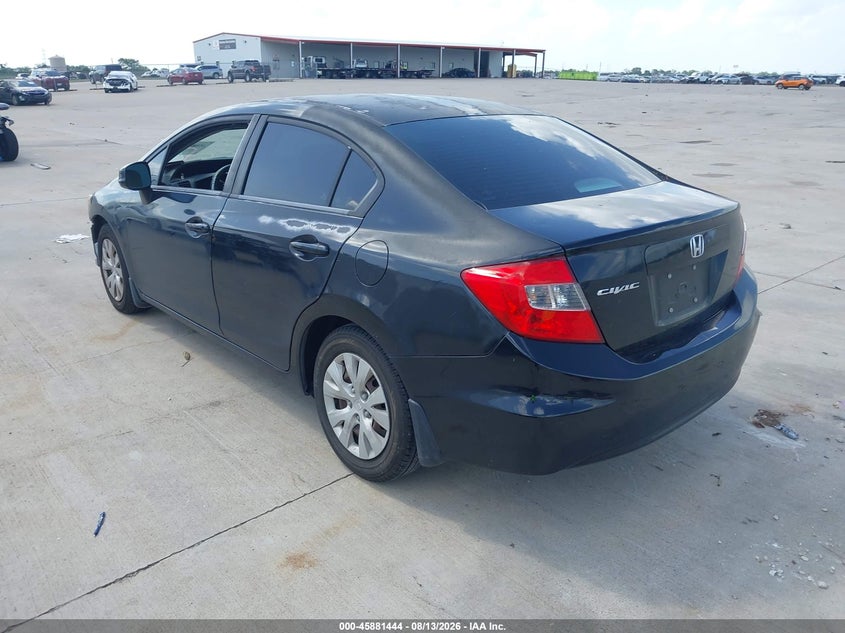 2012 Honda Civic VIN 2HGFB2F51CH588432 IAAI salvage auction — Front End, Clear, sold $2,150 on 2026-09-25 (photo 3)