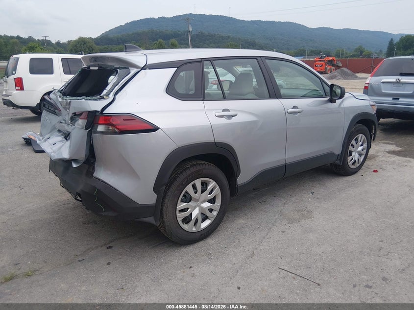 2026 Toyota Corolla cross VIN 7MUAAAAG4TV183820 IAAI salvage auction — FRONT & REAR, Wait Title, sold $7,800 on 2026-09-02 (photo 4)