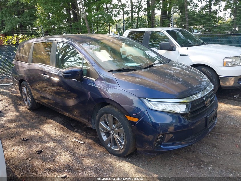 2022 Honda Odyssey VIN 5FNRL6H8XNB044673 IAAI salvage auction — Rear, Salvage, sold $13,700 on 2026-10-15 (photo 1)
