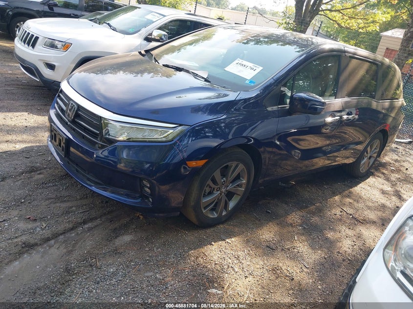 2022 Honda Odyssey VIN 5FNRL6H8XNB044673 IAAI salvage auction — Rear, Salvage, sold $13,700 on 2026-10-15 (photo 2)