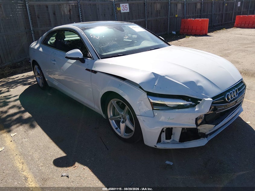 2018 Audi A5 VIN WAUSNAF54JA052842 — IAAI salvage auction photo