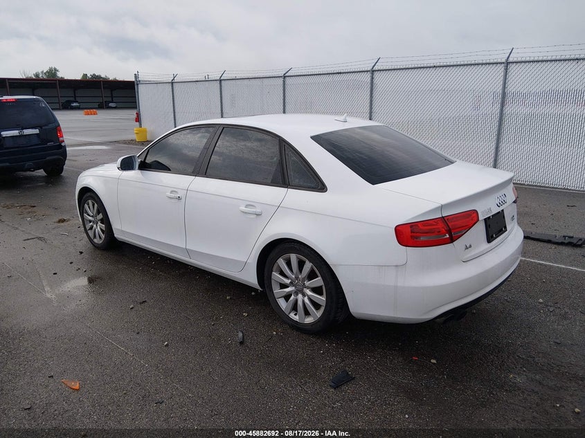 2014 Audi A4 VIN WAUBFAFL1EN001101 IAAI salvage auction — RIGHT SIDE, Clear (Indiana), sold $2,400 on 2026-09-11 (photo 3)