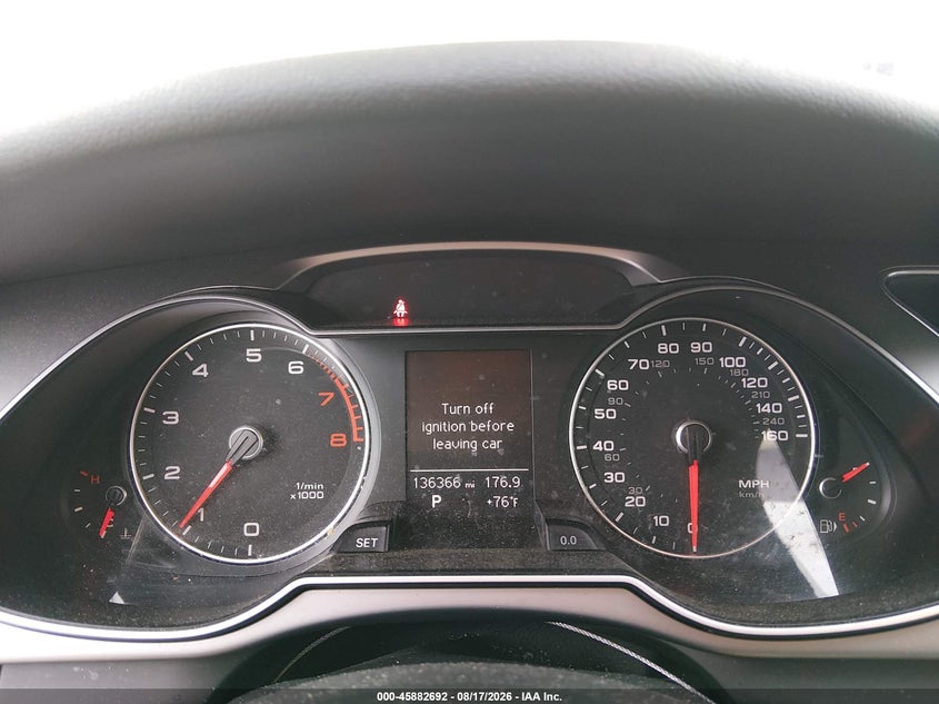 2014 Audi A4 VIN WAUBFAFL1EN001101 IAAI salvage auction — RIGHT SIDE, Clear (Indiana), sold $2,400 on 2026-09-11 (photo 7)