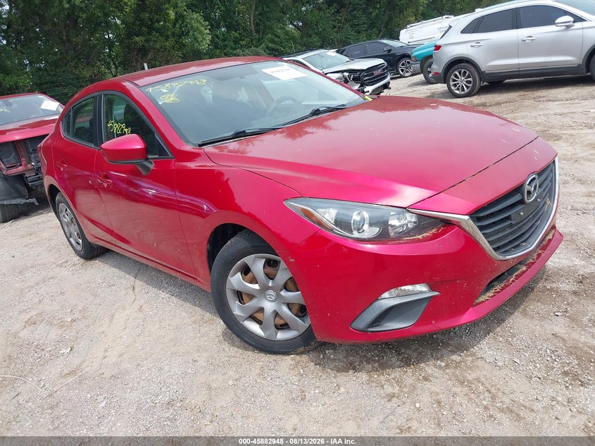 2014 Mazda 3 VIN 3MZBM1U72EM119907 IAAI salvage auction — NORMAL WEAR, Clear (Indiana), sold $3,075 on 2026-08-25 (photo 1)