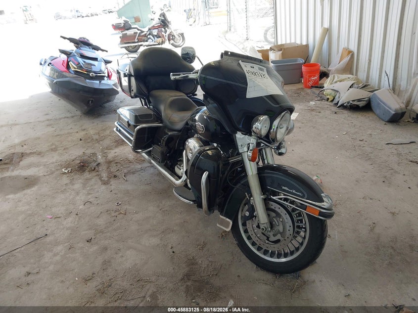 2013 Harley-davidson Electra glide VIN 1HD1FCM12DB645488 IAAI salvage auction — FRONT END, Wait Title, sold $25 on 2026-09-19 (photo 1)