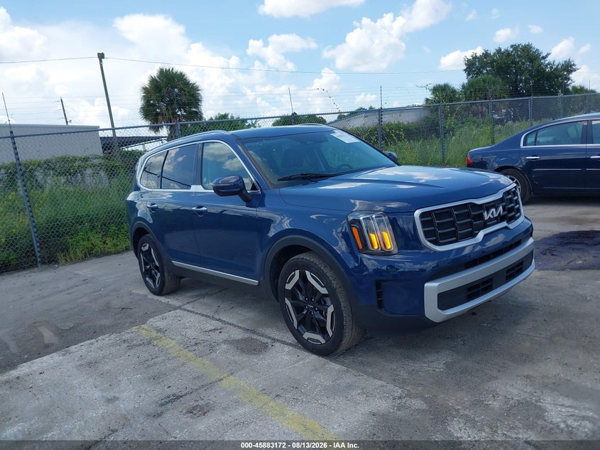 2025 Kia Telluride VIN 5XYP64GC6SG622376 IAAI salvage auction — LEFT REAR, Wait Title, sold $14,000 on 2026-08-26 (photo 1)