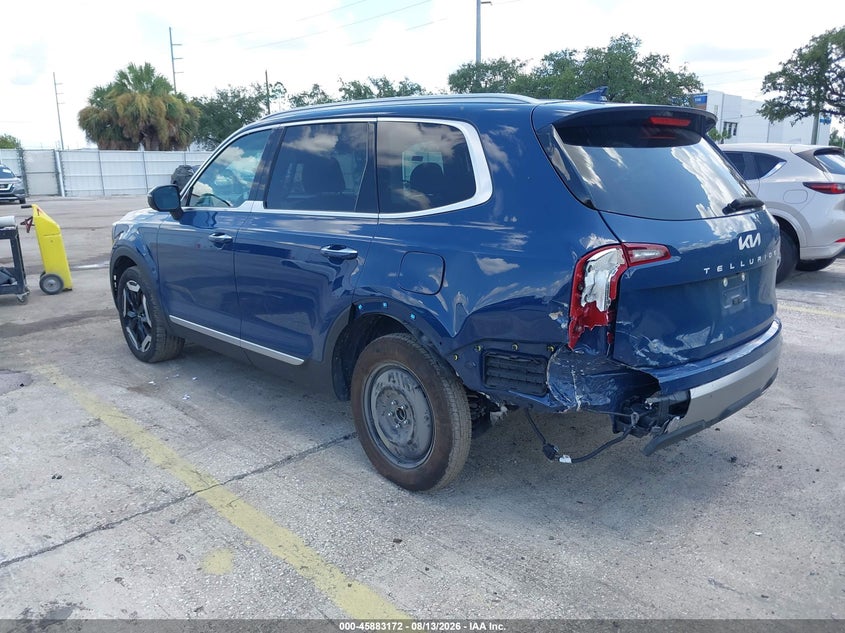 2025 Kia Telluride VIN 5XYP64GC6SG622376 IAAI salvage auction — LEFT REAR, Wait Title, sold $14,000 on 2026-08-26 (photo 3)