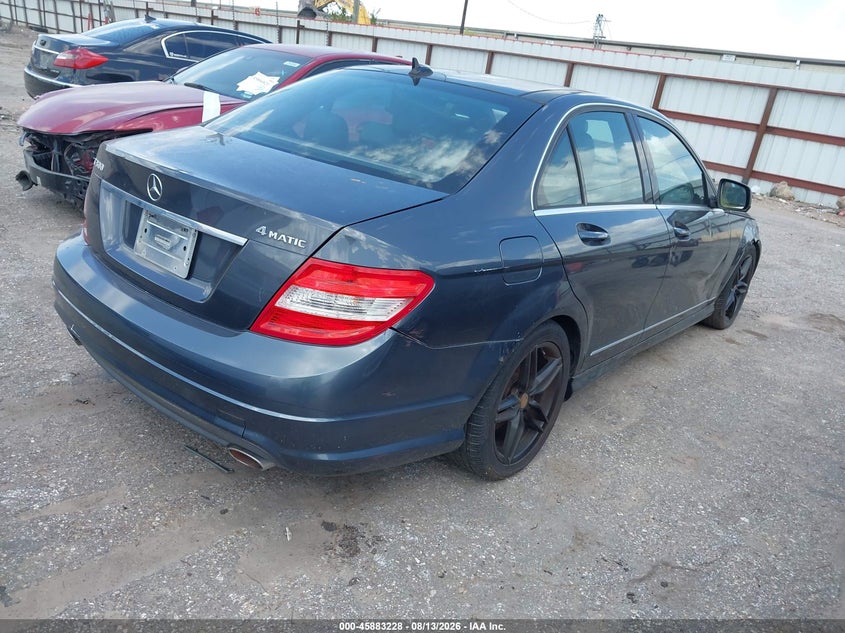 2009 Mercedes-benz C-klasse VIN WDDGF81X19F210565 IAAI salvage auction — NORMAL WEAR, Original (Texas), sold $950 on 2026-08-19 (photo 4)