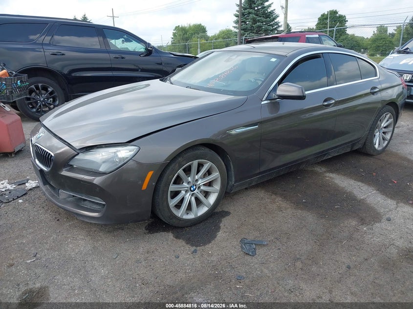 2013 BMW 6er VIN WBA6A0C52DDZ04071 IAAI salvage auction — FRONT END, Wait Title, sold $2,300 on 2026-08-20 (photo 2)