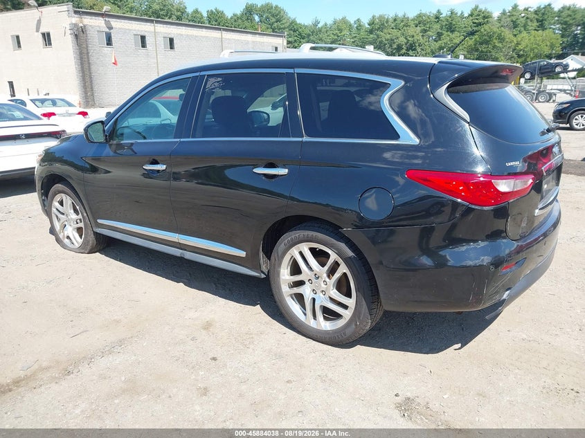 2013 Infiniti Jx VIN 5N1AL0MM5DC315854 IAAI salvage auction — REAR END, Salvage Title, sold $1,200 on 2026-08-27 (photo 3)