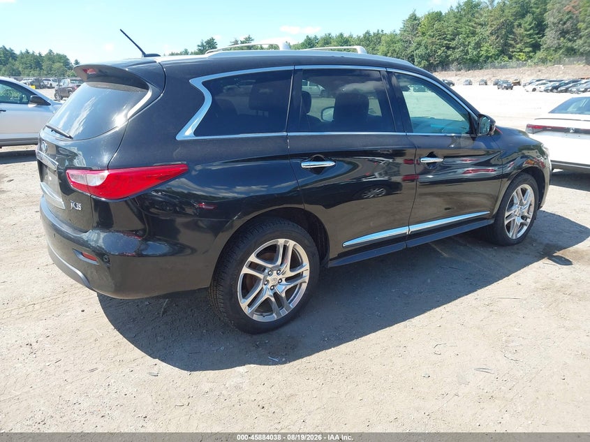 2013 Infiniti Jx VIN 5N1AL0MM5DC315854 IAAI salvage auction — REAR END, Salvage Title, sold $1,200 on 2026-08-27 (photo 4)
