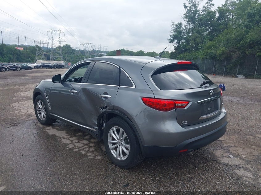 2017 Infiniti Qx70 VIN JN8CS1MW6HM415229 IAAI salvage auction — ALL OVER, Salvage (Pennsylvania), sold $3,300 on 2026-08-29 (photo 3)