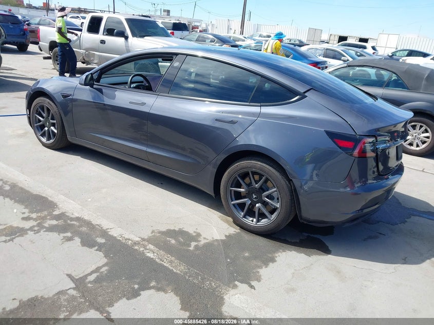 2022 Tesla Model 3 VIN 5YJ3E1EA6NF349081 IAAI salvage auction — RIGHT FRONT, Wait Title, sold $12,000 on 2026-09-16 (photo 3)