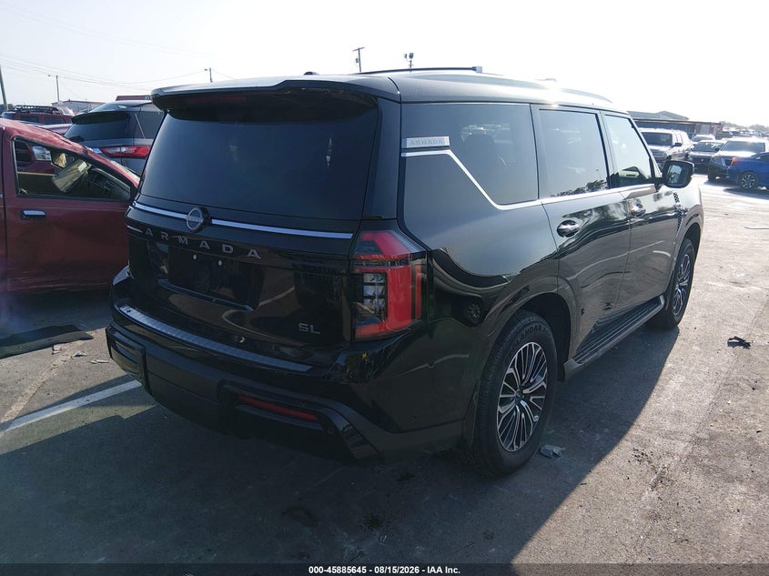 2026 Nissan Armada VIN JN8AY3BB7T9123022 IAAI salvage auction — SIDE, Salvage Title, sold $43,850 on 2026-09-03 (photo 4)