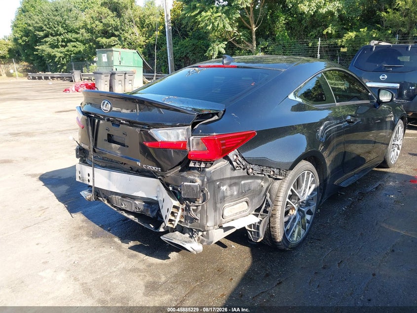 2017 Lexus Rc VIN JTHHA5BC2H5005007 IAAI salvage auction — REAR END, Salvage (North Carolina), sold $9,075 on 2026-09-03 (photo 4)