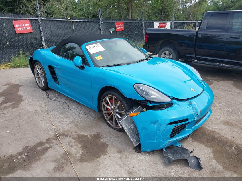 2018 Porsche 718 Boxster VIN WP0CB2A87JS228364 — IAAI salvage auction photo