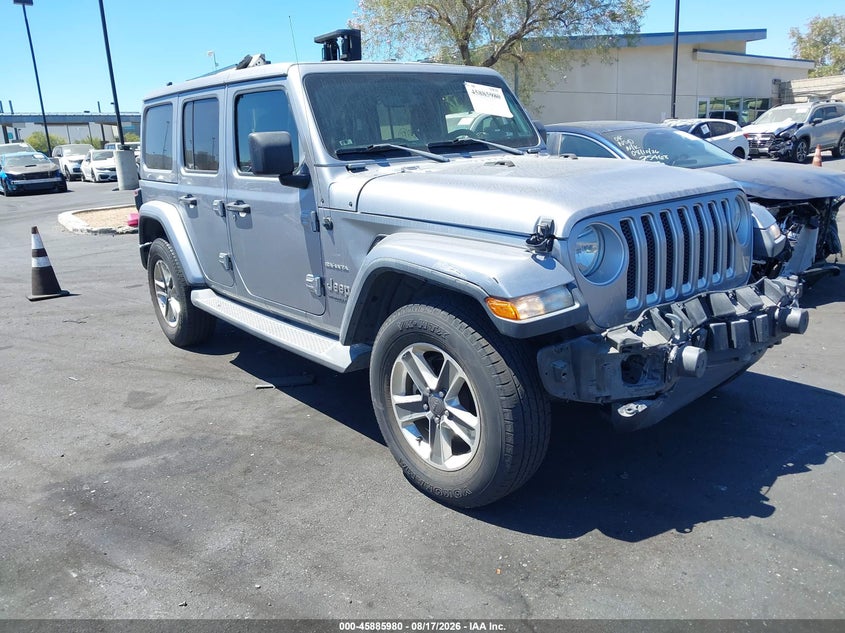 2018 Jeep Wrangler / VIN 1C4HJXEG3JW203851 — IAAI salvage auction photo