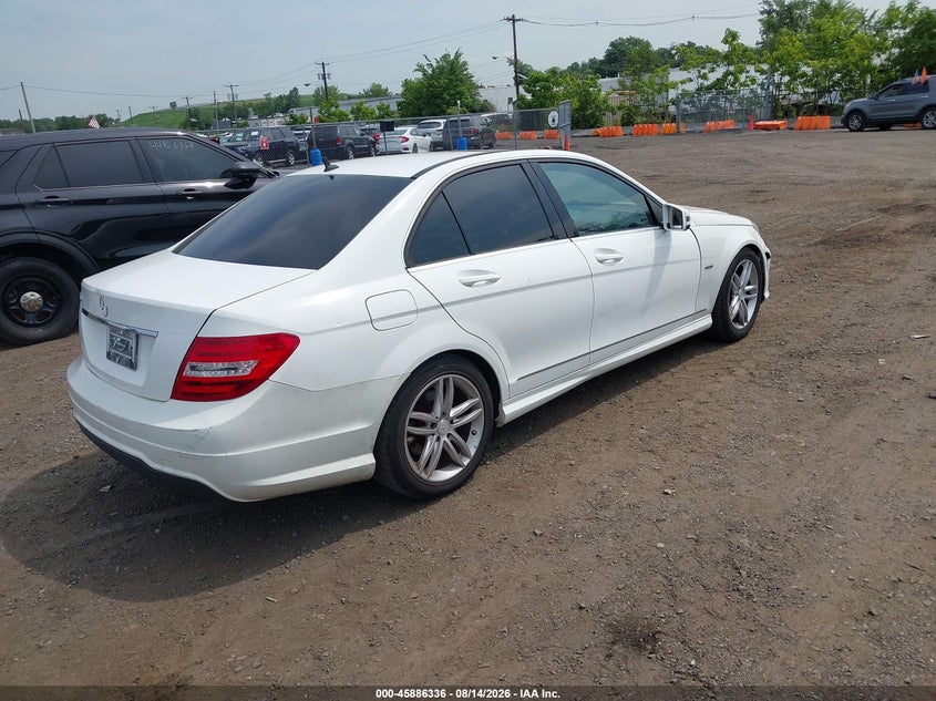 2014 Mercedes-benz C class VIN WDDGF4HB9EA950259 IAAI salvage auction — FRONT END, Clear (New Jersey), sold $1,625 on 2026-08-17 (photo 4)