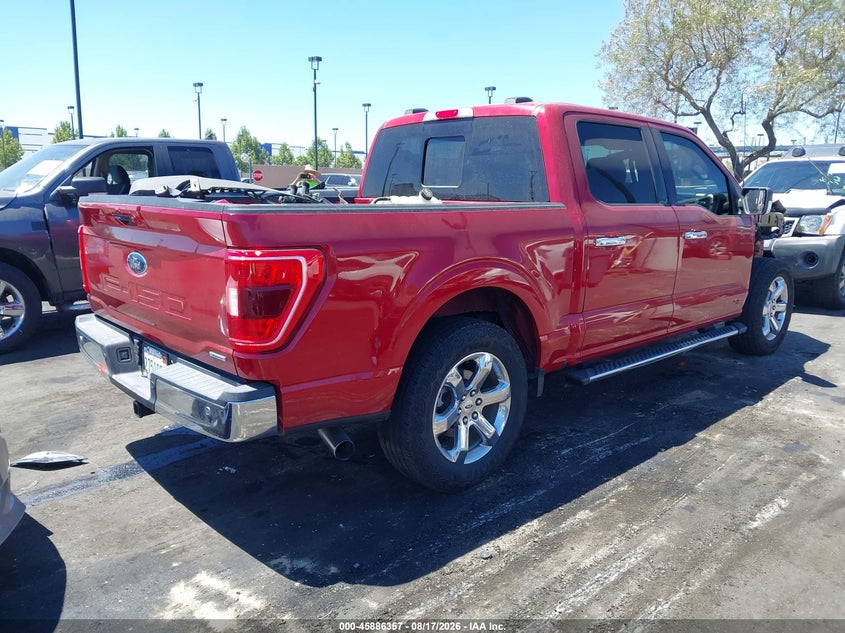 2021 Ford F-150 VIN 1FTEW1CP6MKE17880 IAAI salvage auction — RIGHT FRONT, Salvage Certificate (California), sold $10,400 on 2026-08-20 (photo 4)