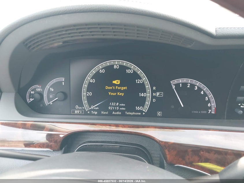 2010 Mercedes-benz S class VIN WDDNG8GB3AA328442 IAAI salvage auction — FRONT END, Clear (New York), sold $5,300 on 2026-08-17 (photo 7)