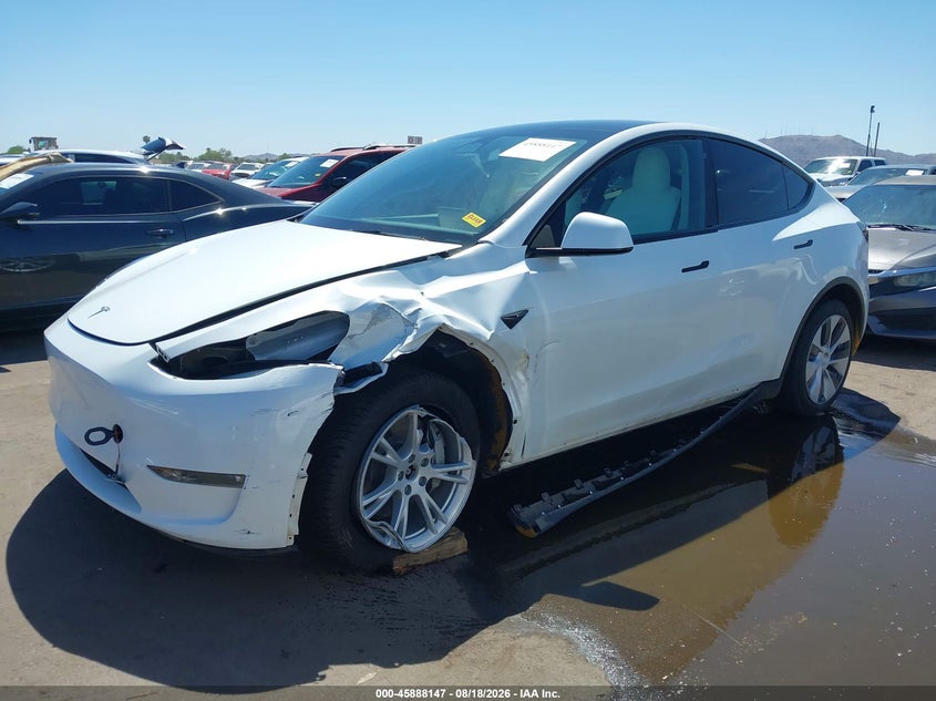 2023 Tesla Model y VIN 7SAYGDEEXPF638927 IAAI salvage auction — LEFT FRONT, Salvage (Arizona), sold $9,700 on 2026-08-30 (photo 6)