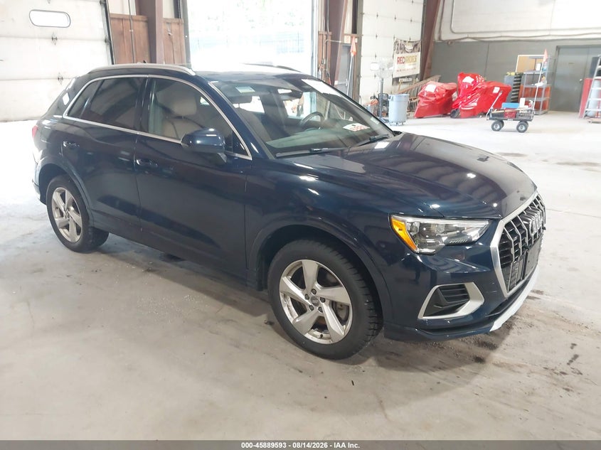 2020 Audi Q3 VIN WA1AECF36L1108785 IAAI salvage auction — REAR END, Wait Title, sold $8,500 on 2026-09-27 (photo 1)