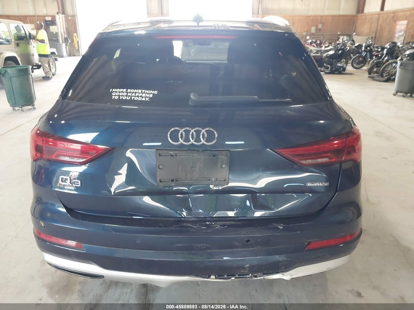 2020 Audi Q3 VIN WA1AECF36L1108785 IAAI salvage auction — REAR END, Wait Title, sold $8,500 on 2026-09-27 (photo 6)