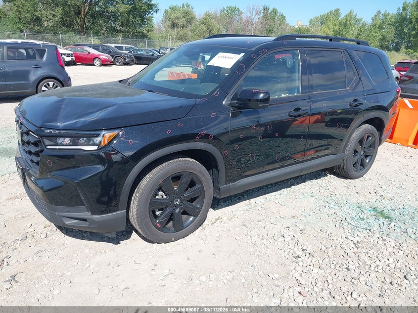 2025 Honda Pilot VIN 5FNYG1H93SB099571 IAAI salvage auction — STORM DAMAGE, Clear Claim Paid (Wisconsin), sold $21,000 on 2026-09-03 (photo 2)