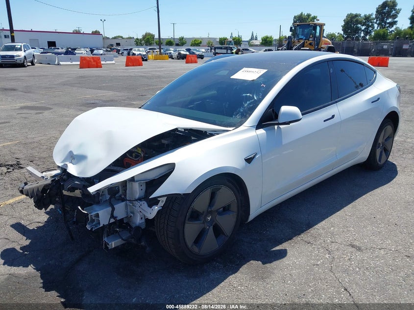 2021 Tesla Model 3 VIN 5YJ3E1EA9MF030238 IAAI salvage auction — FRONT END, Wait Title, sold $4,200 on 2026-10-11 (photo 2)