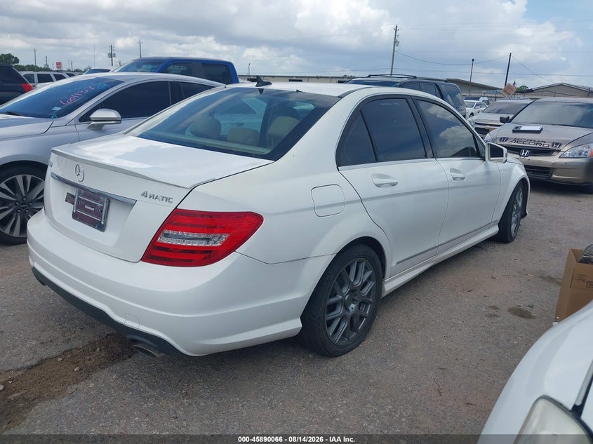 2013 Mercedes-benz C-klasse VIN WDDGF8AB2DR293421 IAAI salvage auction — FRONT END, Original (Texas), sold $1,000 on 2026-08-19 (photo 4)
