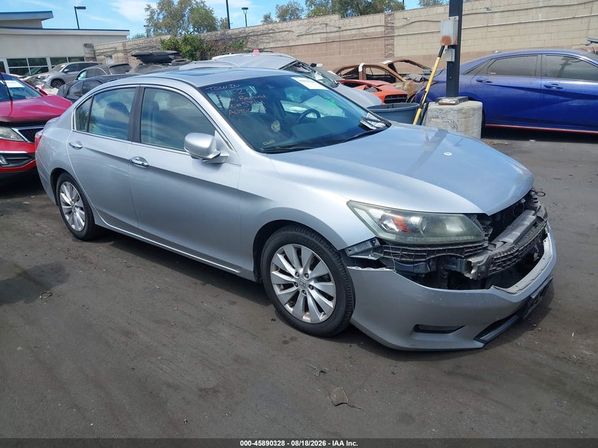 2014 Honda Accord VIN 1HGCR2F87EA056144 IAAI salvage auction — LEFT FRONT, Salvage Certificate (California), sold $1,850 on 2026-08-31 (photo 1)