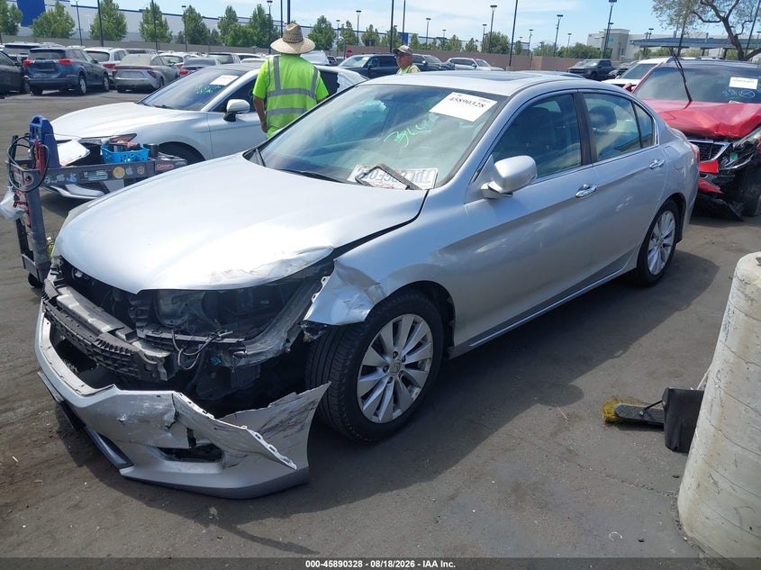 2014 Honda Accord VIN 1HGCR2F87EA056144 IAAI salvage auction — LEFT FRONT, Salvage Certificate (California), sold $1,850 on 2026-08-31 (photo 2)
