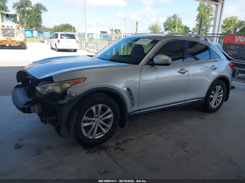 2013 Infiniti Fx VIN JN8CS1MU4DM141814 IAAI salvage auction — FRONT END, Rebuildable (Florida), sold $775 on 2026-08-23 (photo 2)