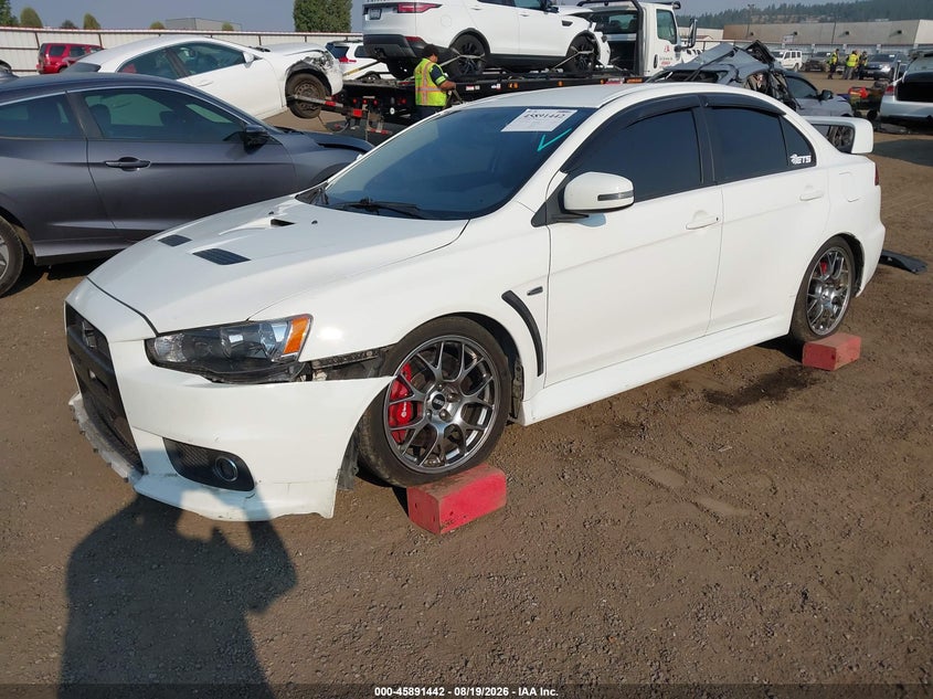 2015 Mitsubishi Lancer evolution VIN JA32W8FV2FU603959 IAAI salvage auction — FRONT END, Bill Of Sale (Washington), sold $9,700 on 2026-09-03 (photo 2)