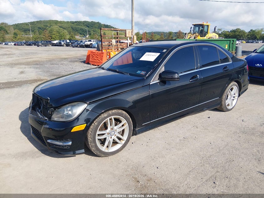 2012 Mercedes-benz C class VIN WDDGF8BB5CR203109 IAAI salvage auction — NORMAL WEAR, Clear (Pennsylvania), sold $1,850 on 2026-08-19 (photo 2)