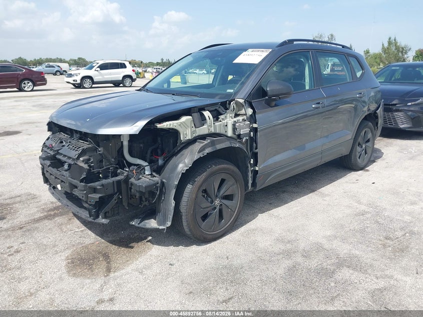 2025 Volkswagen Taos VIN 3VV5C7B29SM034136 IAAI salvage auction — FRONT END, Wait Title, sold $12,800 on 2026-08-20 (photo 2)